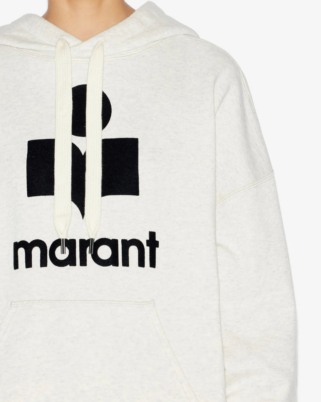 Sweatshirt Mansel Gris Logo Noir Isabel Marant