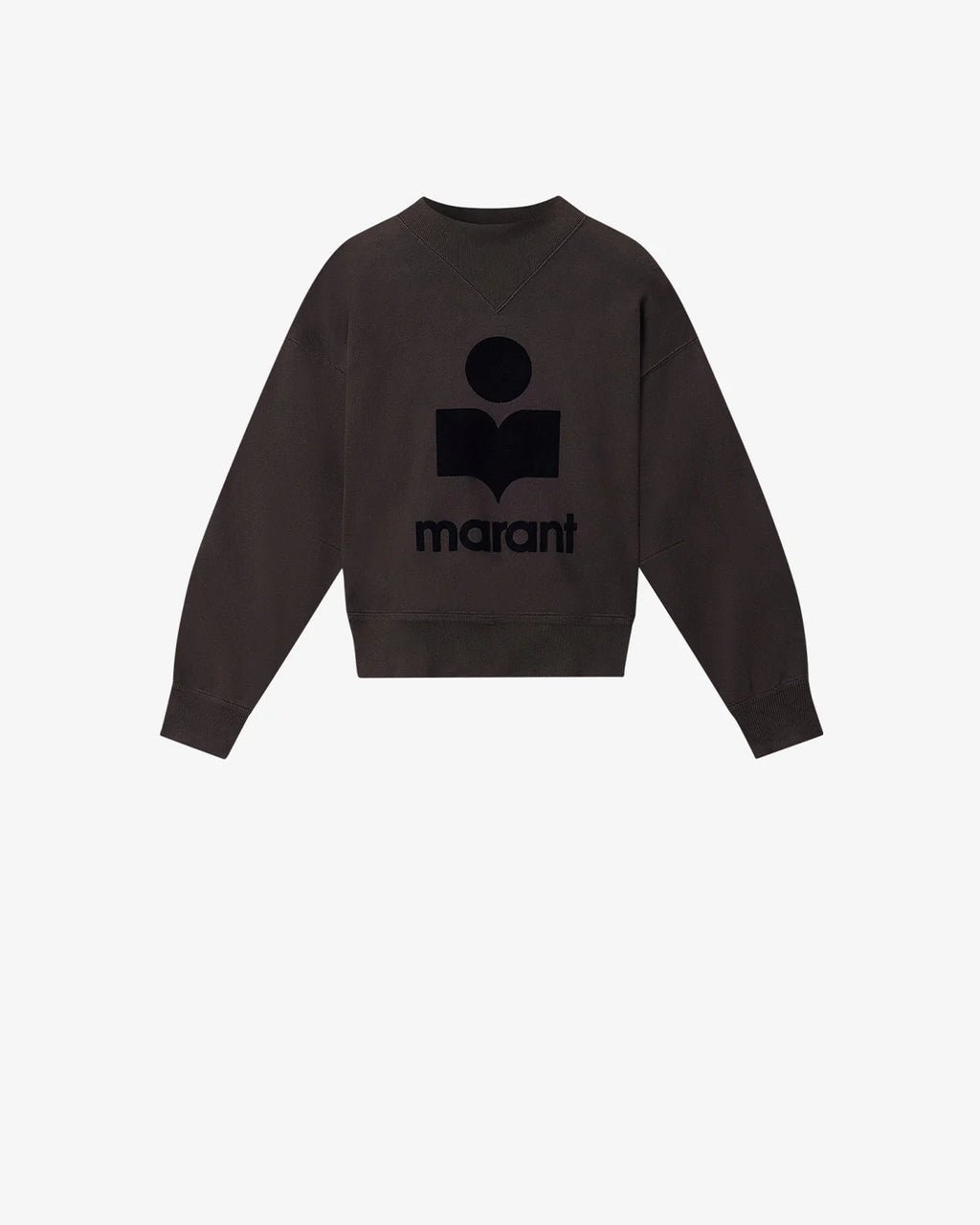 SWEATSHIRT MOBY Marron Logo Noir Isabel Marant