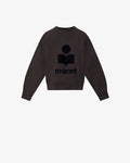 SWEATSHIRT MOBY Marron Logo Noir Isabel Marant