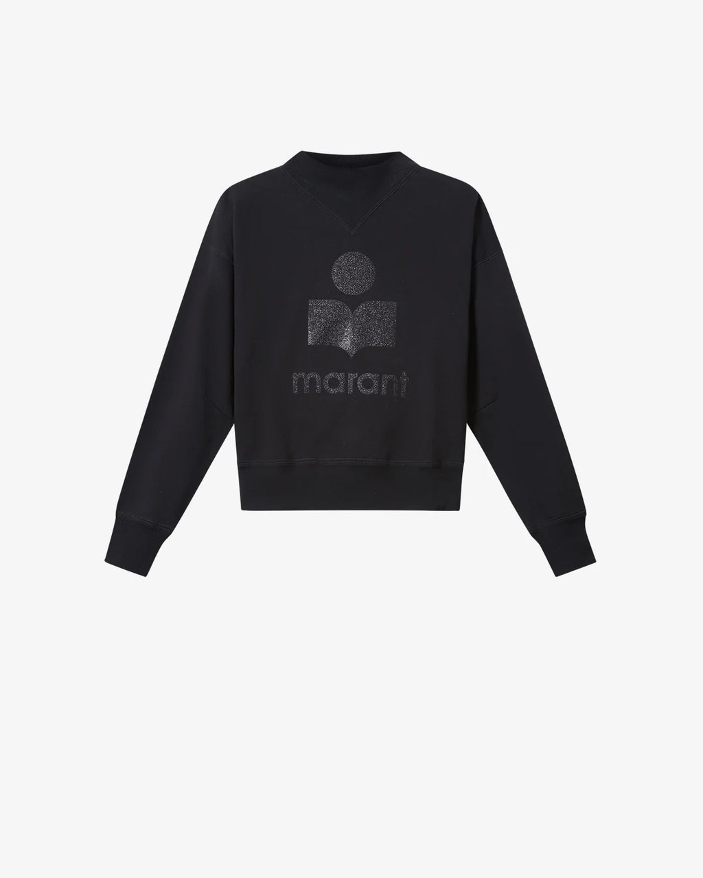 SWEATSHIRT MOBY Noir Pailleter Logo Noir Isabel Marant