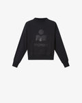 SWEATSHIRT MOBY Noir Pailleter Logo Noir Isabel Marant