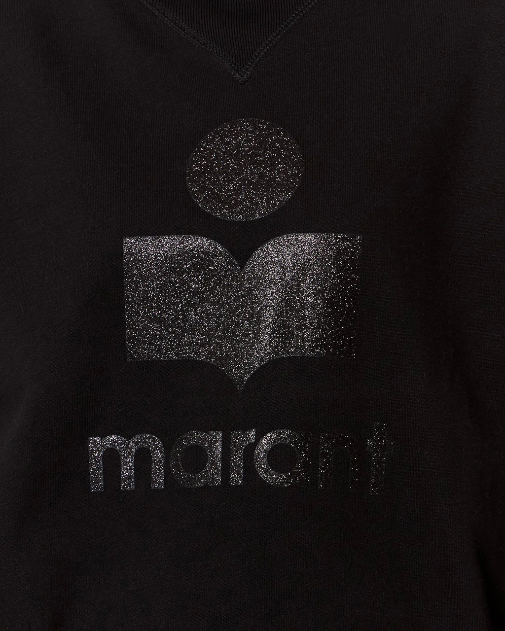 SWEATSHIRT MOBY Noir Pailleter Logo Noir Isabel Marant