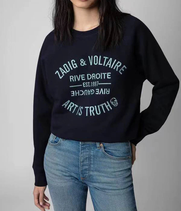 Sweatshirt Upper Blason Zadig&Voltaire Bleu Marine