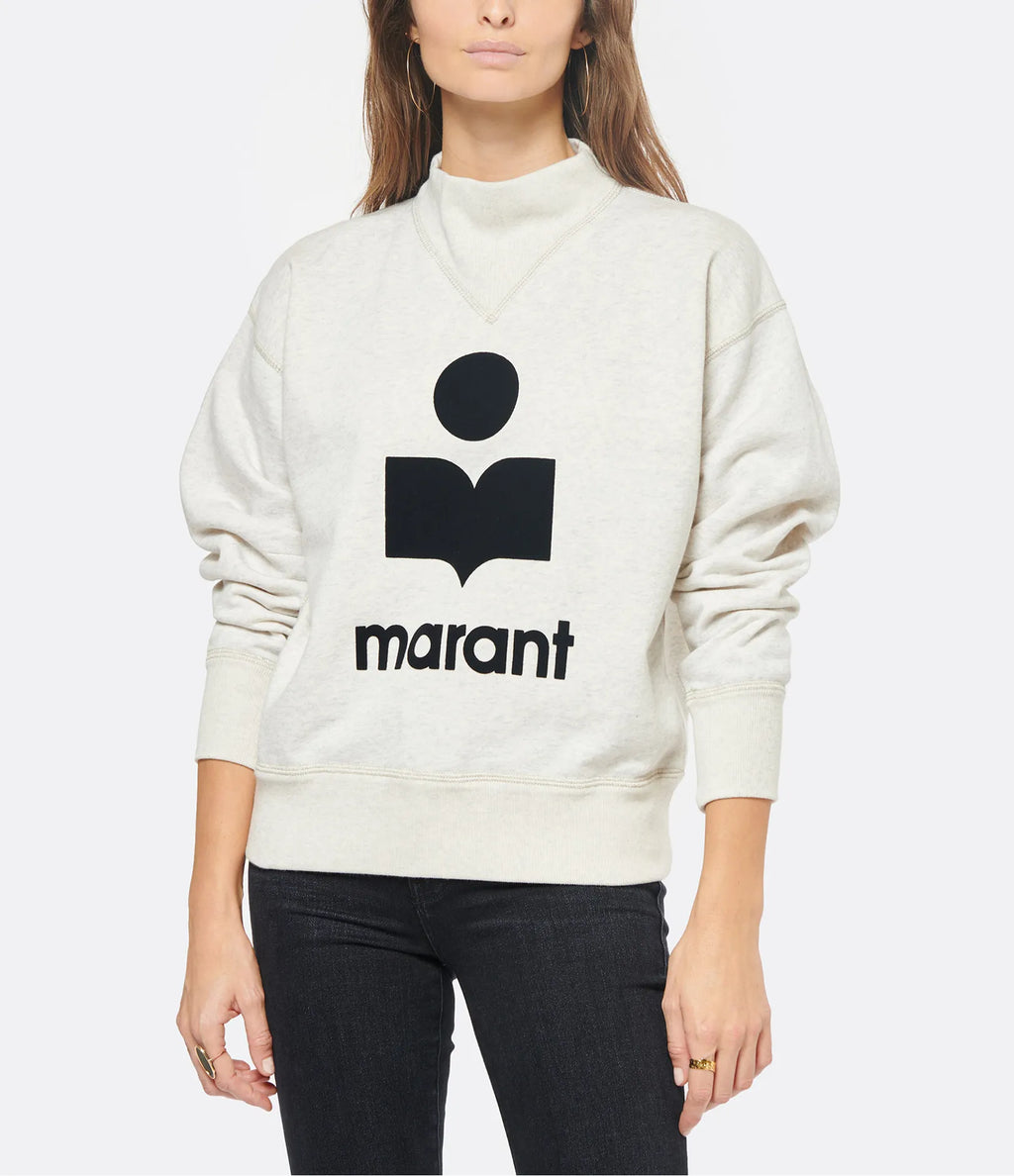 SWEATSHIRT MOBY Logo Noir Isabel Marant