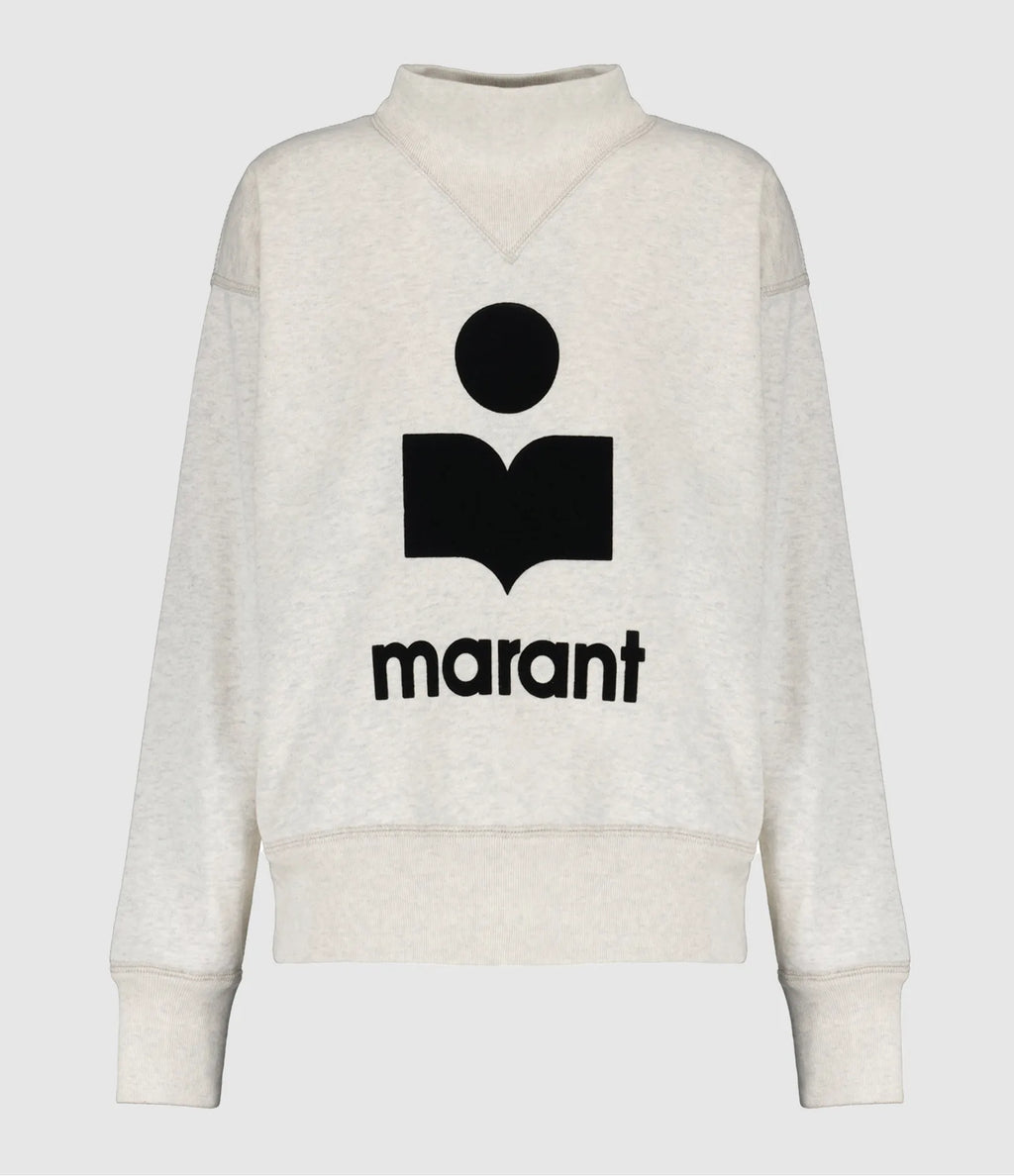 SWEATSHIRT MOBY Logo Noir Isabel Marant
